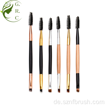 Doppel-Ende Make-up Spoolie Augenbrauenpinsel abgewinkelt mit Spoolie